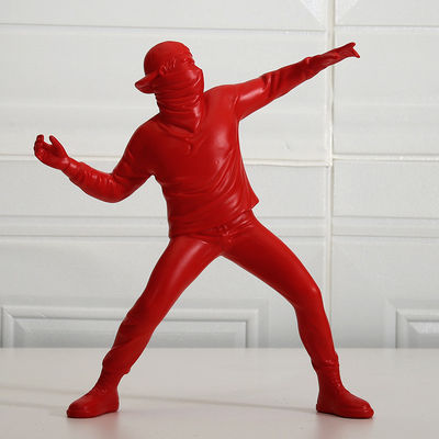 스타일리시한 가정 장식 수직 아트 데코 패턴 꽃을 던지는 소년과 십자가 거울