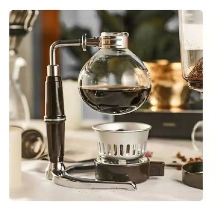 원형 세라믹 스타일 프랑스 프레스 커피 메이커 3 컵 용량 4 필터 600ml