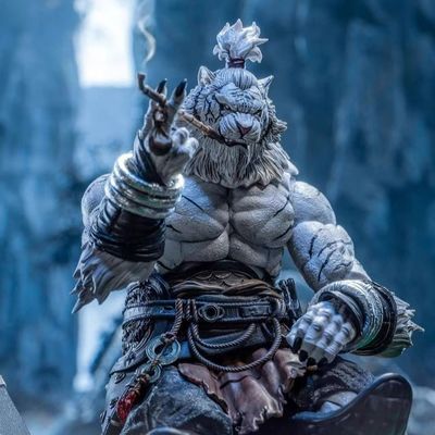 1/12 스케일 액션 피규어 푸레이 플래닛 블레이드 마스터 웬 타이거 화이트 رز인 재료 현대 수직