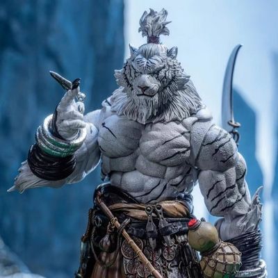 레진 마이스토 유니온 1/12 스케일 푸레이 플래닛 블레이드 마스터 웬 타이거 액션 피규어 화이트 에디션