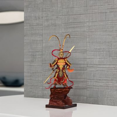 3차원 합금 블랙 신화 원숭이 왕-태양 웅콩 금 힙 조각상 현대 디자인