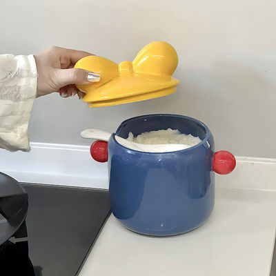 주방 공간 세라믹 향신료 상자 설탕 비스킷 차용 마이크로 웨이브 식품 저장 잔