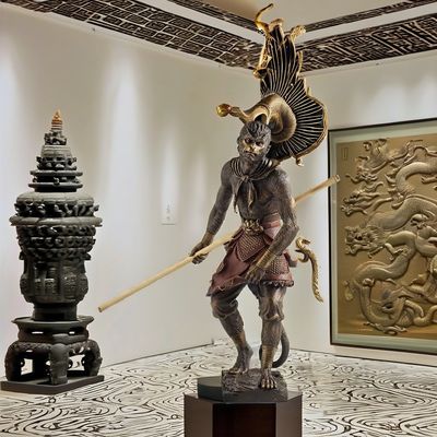맞춤형 3D 합금 구리 웅콩 동상 호텔 장식용 현대 디자인 스타일