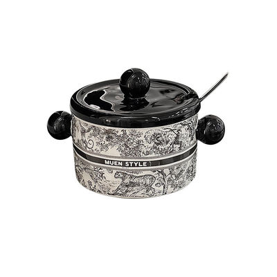 고전적인 디자인과 마이크로 웨이브를 가진 원형 세라믹 차 커피 과자 컨테이너