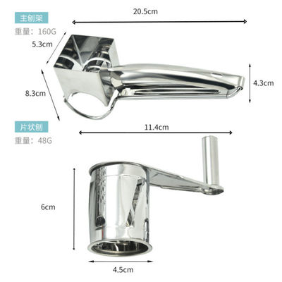 홈 부엌 교환 가능한 드럼과 함께 치즈 grater 스테인리스 스틸 핸드헬드 슬레이셔