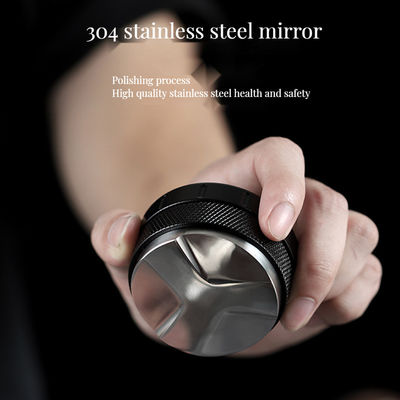 에스프레소 템퍼와 월넛 나무 핸들 스테인리스 스틸 베이스 51mm/53mm PS 플라스틱