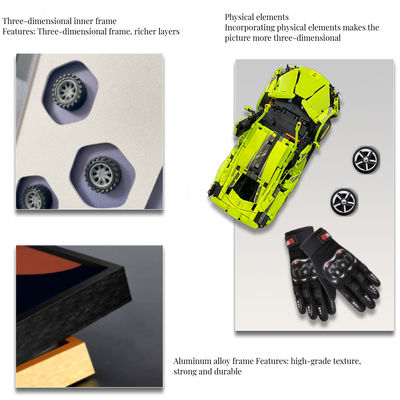 4S 대리점용 유니크 포스트 모던 크리스탈 글래스 빌딩 블록