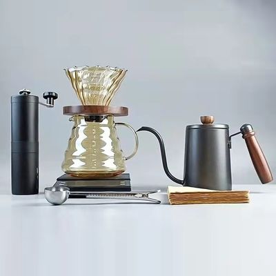 600ML 노르딕 휴대용 투어 오버 커피 서버 방울 세트