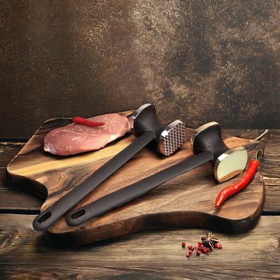 사용자 지정 로고 받아 들여지고 육류 부드러운 스티크와 탈빙을위한 양면 망치