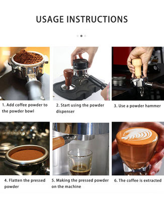 커피 포트 필터 재사용 단일 더블 스파우트 2 컵 바닥 없는 바구니 나무 손잡이 E61 부엌