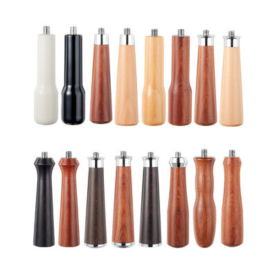 커피 포트 필터 재사용 단일 더블 스파우트 2 컵 바닥 없는 바구니 나무 손잡이 E61 부엌