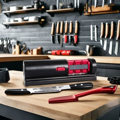 4-in-1 세라믹 다이아몬드 수동 가정용 도구 탄소 강철용 강철 칼 날개