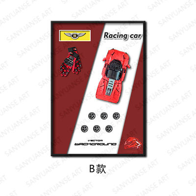 기념일 기념일 전기 디자인 3D 블록 자동차 벽화