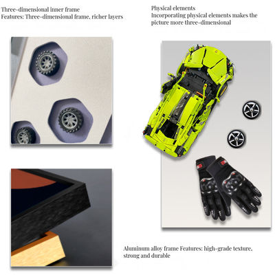 기념일 기념일 전기 디자인 3D 블록 자동차 벽화