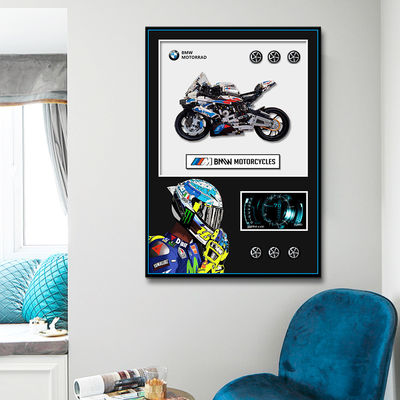 이 벽 벽화 프레임 과 건물 블록 을 통해 스포츠 자동차 의 감동을 경험 하십시오