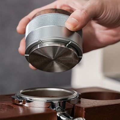 58mm 53mm 51mm 에스프레소 머신 목재 소재 핸드 프레스 커피 탬퍼 사용자 지정 로고