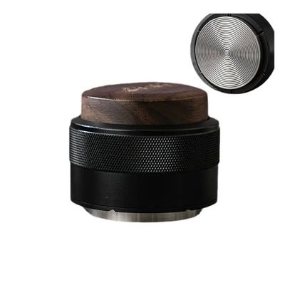 51mm 53mm 58mm 친환경 커피 레벨러 디스펜서 스테인리스 스틸 바리스타 도구 나무 덮개