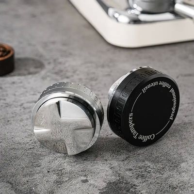 에스프레소 4 코너 베블 바리스타 도구 53mm 58mm 스테인리스 스틸 커피 콩 탭