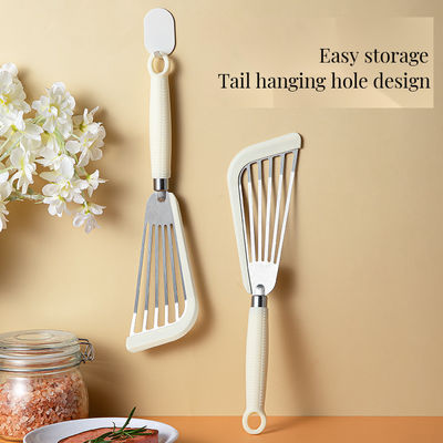 비스틱 팬 식품 응용 2 조각 스테인리스 스틸 생선 스파툴 세트 열 저항