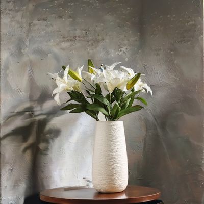 낮은 MOQ 클래식 아트 세라믹 목조 가옥 결혼식 테이블 장식 디자이너 수작업