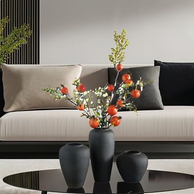 현대 노르딕 가정 장식 팜파스 풀과 자연 마른 꽃으로 세라믹 바지 세트