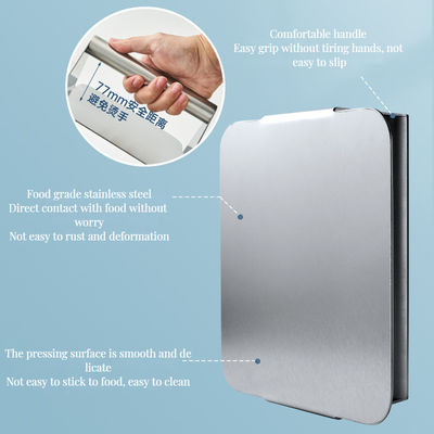 사각형 디자인 스티크 없는 스테인레스 스틸 버거 프레스 간편한 굽기 천 도구/프론