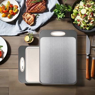 304 스테인레스 스틸 부엌 절단판, 곰팡이 방지 설계 및 미끄러지지 않는 기능