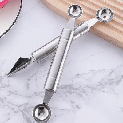 스테인리스 스틸 수박 과일 조각 칼 도구 세트 더블 볼 스푼