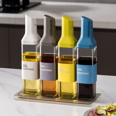 500ml 용량의 유리 오일 잔, 현대적인 누출 방지 디자인과 소스 보트 투어