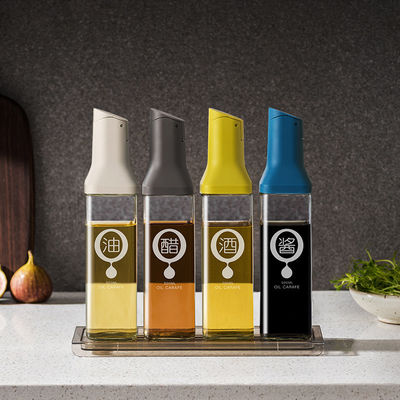 500ml 용량의 유리 오일 잔, 현대적인 누출 방지 디자인과 소스 보트 투어