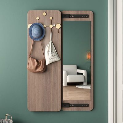 벽 디자인 스타일 현대 DIY 목재 저장용 구멍 보드와 함께 매달린 갈고리 랙