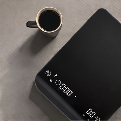 타이머 및 실리콘 베이스 BAMBOO 재충전 가능한 커피 디지털 저울 3kg/0.1g 정확성