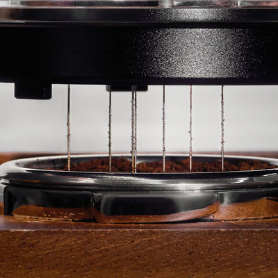 검은색 7개의 바늘 0.4mm WDT 에스프레소 커피 배급 도구 차 커피 바늘 배급 도구 WDT 도구