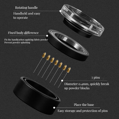 검은색 7개의 바늘 0.4mm WDT 에스프레소 커피 배급 도구 차 커피 바늘 배급 도구 WDT 도구