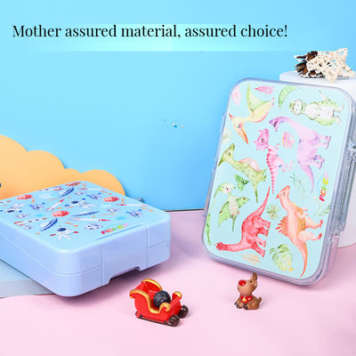 어린이용 둥근 실리콘 랭크박스 누출 방지 및 마이크로 웨이브 3 칸 벤토 박스