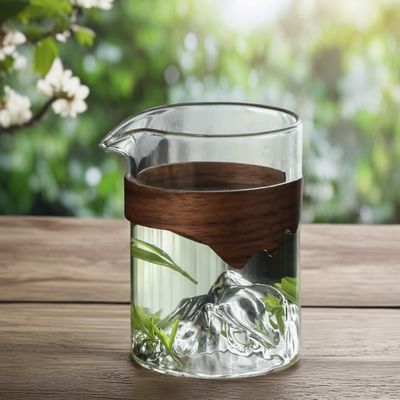 240ml 투명 차 유리 컵 클래식 디자인 수제 친환경 물 우유 컵