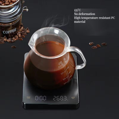 쉽게 LED 전자 커피 척도 1-3000g 용량 250mAh 배터리 미니멀리즘 디자인