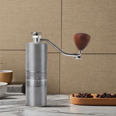 수동 에스프레소 밀러 C2 세라믹 피침형 부러와 커피 콩 밀링용 나무 손잡이