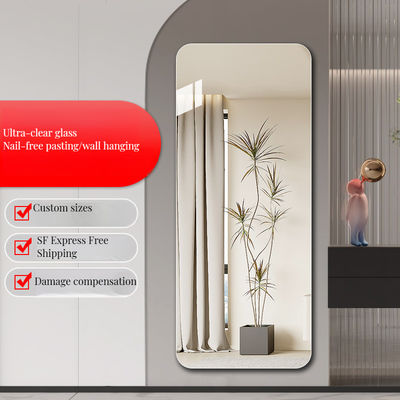 현대 디자인 스타일 큰 금 아치 금 프레임 전체 길이 벽 거울 욕실 및 드레싱룸