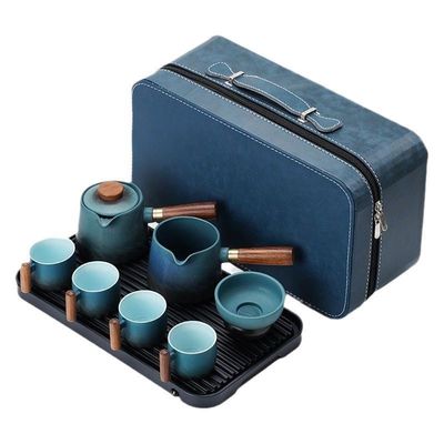 세라믹 콩푸 차 세트, 현대 디자인 스타일과 휴식식용 사이드 핸들