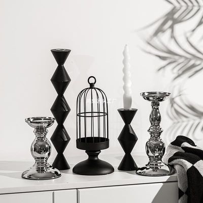 결혼식 금속 촛불 들고 등불 촛불 병 낮은 촛불 들고 중앙 조각