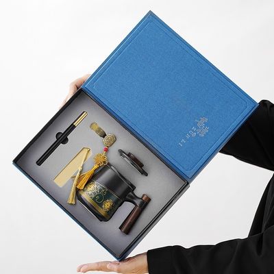 세라믹 포르셀라인 커피컵 주문 로고 선물 세트 펜과 함께 차 세트 노트북 디자인 스타일