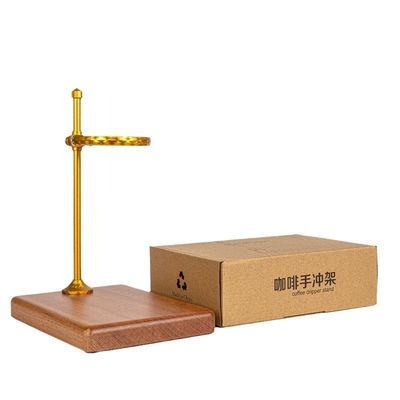 녹차 전문가들을 위한 목재 커피 메이커 스탠드 구리 방울 기기