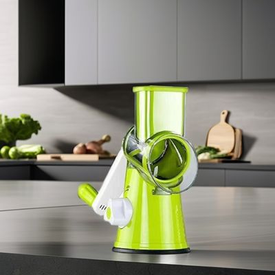 3인1 드럼 채소 절단기 손으로 회전하는 다기능 절단 절단기