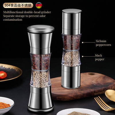 BAMBOO 304 스테인리스 스틸 수동 고추 향신료 밀링 신선한 밀린 고추 큐민 바닷금