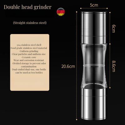 디자인 4 인치 스테인리스 스틸 소금 페퍼 쉐이커 지속 가능한 대나무 은 멜라민