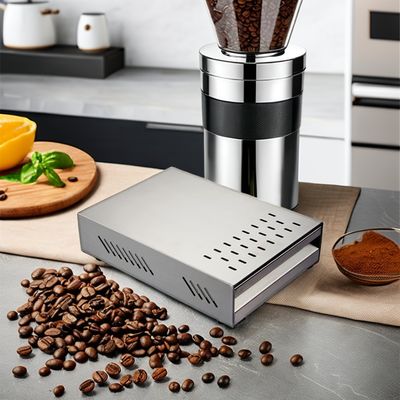 클래식 가방 모양 콕 박스 드라우어 커피 잔을위한 두꺼운 스테인레스 스틸 컨테이너