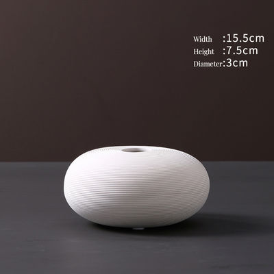 탁자 장식용 흰색 세라믹으로 만든 현대적인 수공예 건조 꽃 조립 잔