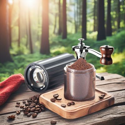 검은색 휴대용 휴대용 커피 밀러 스테인리스 스틸 버리 나무 금속 가구 종류 밀링 기계