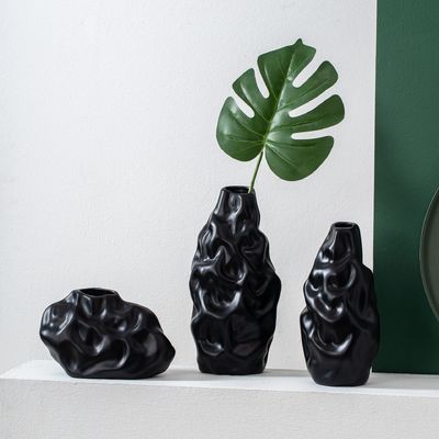 실내 장식용 현대적인 우아한 은장 아트 데코 포르셀린 꽃병